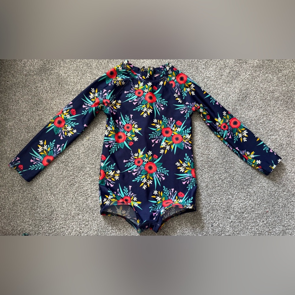 Cat & Jack Blue and Red Rashguard Swimwear